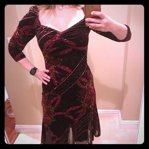 Anthropologie Betsey Johnson velvet vintage DRESS